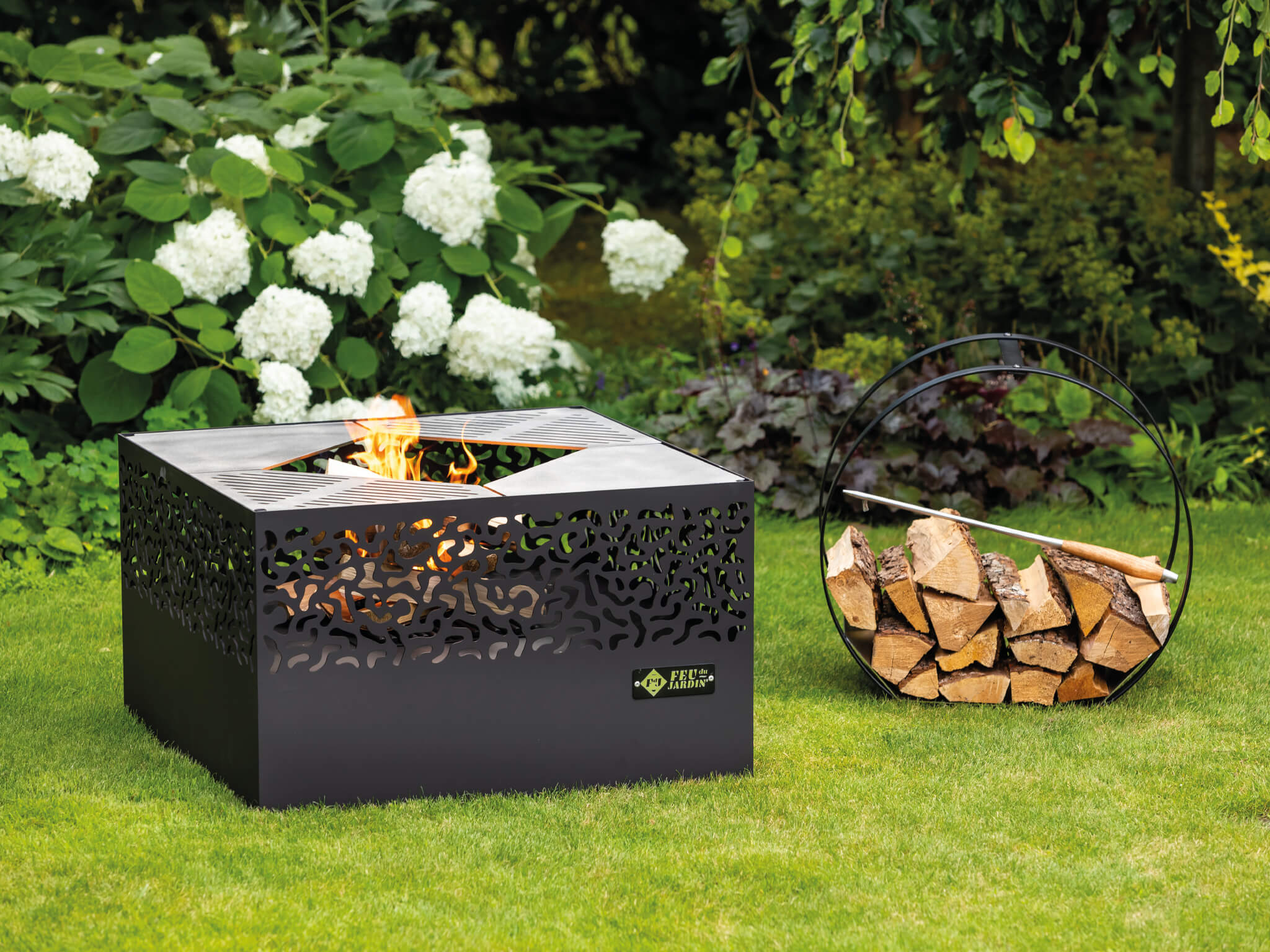 Feuerstelle Carre 750 schwarz – Bild 8
